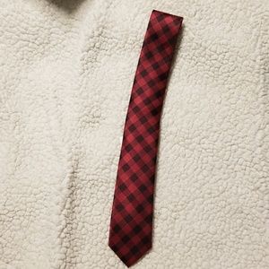 NWT Bar III Red Checkered Plaid tie